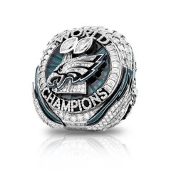 NFL 2024 Super Bowl LIX Philadelphia Eagles Championship Replica Fan Ring with Wooden Display Case and Name Plaque